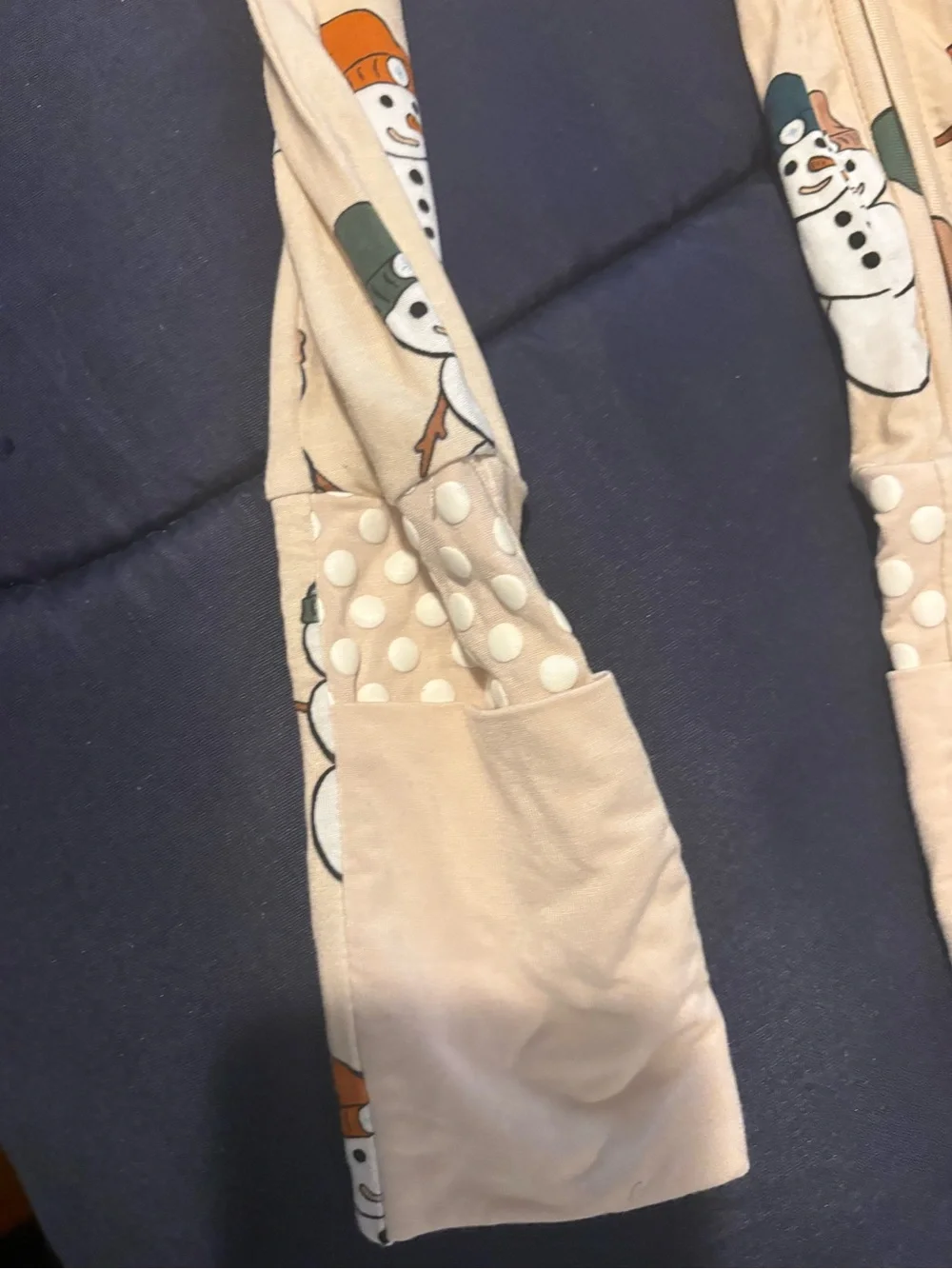Bums and RosesZip-Front One-Piece Pajama - Beige 3T